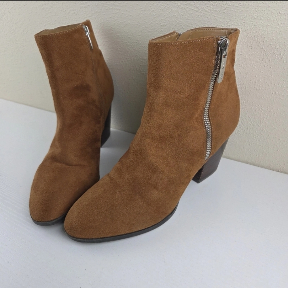 Nine West Neva2 Women’s Ankle Boots Faux Suede‎ Brown Size 10 M